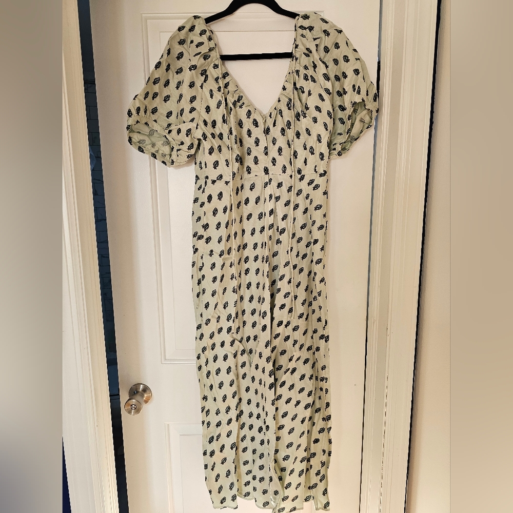 NWT Banana Republic Viscose-Lined Ruched Long Midi Dress